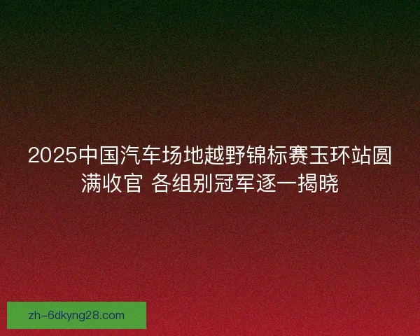 2025中国汽车场地越野锦标赛玉环站圆满收官 各组别冠军逐一揭晓